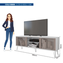 Ver imagem 4 de Rack para TV até 72 Polegadas Industrial Retrô 180cm em BP Porta Ripada Multiverso 