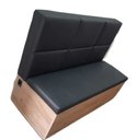 Ver imagem 2 de Sofá Canto Alemão Preto com Baú Reto 1.20m Base Mdf