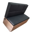 Ver imagem 2 de Sofá Canto Alemão Preto com Baú Reto 1.20m Base Mdf