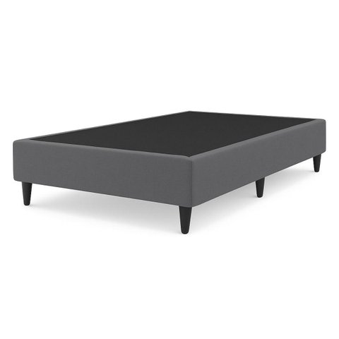 Cama Base Box Queen em Veludo Premium Design Moderno Luxo:cinza