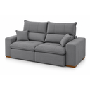 Ver imagem 1 de Sofá Thor Retrátil e Reclinável com Molas Ensacadas e Pillow Top de 18cm:Veludo Cinza/2,50