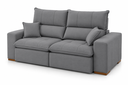 Ver imagem 1 de Sofá Thor Retrátil e Reclinável com Molas Ensacadas e Pillow Top de 18cm:Veludo Cinza/2,50