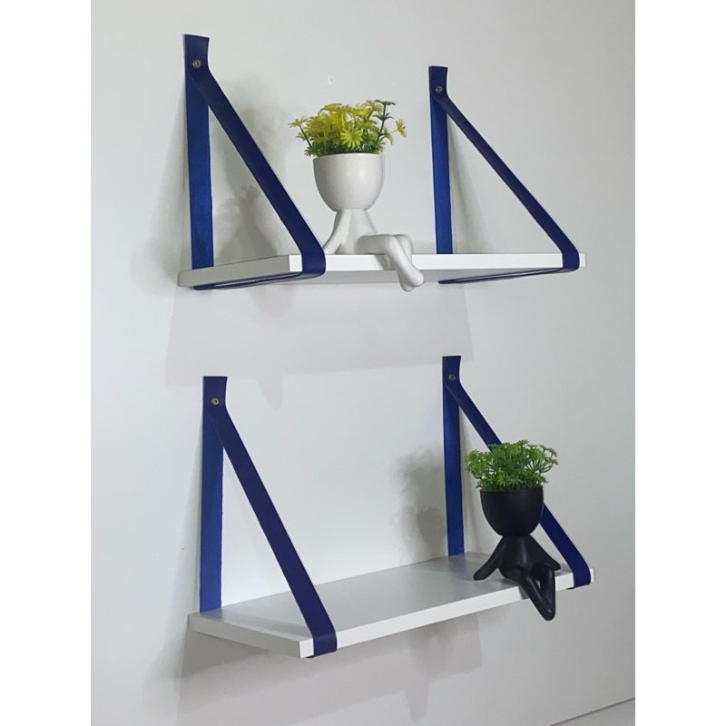 Ver imagem 1 de Kit 2 Prateleiras de Mdf 40x20cm:azul