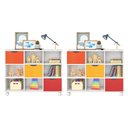 Ver imagem 1 de Kit 2 Nichos Organizadores com 3 Gavetas Branco/Colorido - FdECOR
