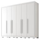 Ver imagem 2 de Guarda Roupa Casal Platinium 6 Portas com Cômoda Primordial Max 4 Gavetas Branco Absoluto Semi