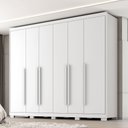 Ver imagem 5 de Guarda Roupa Casal Platinium 6 Portas com Cômoda Primordial Max 4 Gavetas Branco Absoluto Semi