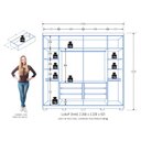 Ver imagem 4 de Guarda Roupa Casal Platinium 6 Portas com Cômoda Primordial Max 4 Gavetas Branco Absoluto Semi