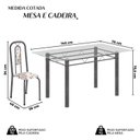 Ver imagem 3 de Conjunto Sala de Jantar com 6 Cadeiras Lívia Prata/Arabesco
