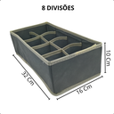 Ver imagem 3 de Organizador para Gaveta Guarda Roupa 8 Divisões Cinza Kit 4