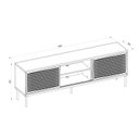 Ver imagem 4 de Rack para TV até 72 Polegadas Industrial 180cm em BP Porta Ripada Multiverso 