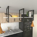 Ver imagem 2 de Prateleira industrial cozinha Prateleira de ferro e madeira nicho industrial nichos para cozinha