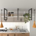 Ver imagem 1 de Prateleira industrial cozinha Prateleira de ferro e madeira nicho industrial nichos para cozinha