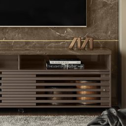 Composiçao Painel Rack Piso Teto TV 75 244x208cm 7171 Imperial Sepia MDT - 6 Composiçao Painel Rack Piso Teto TV 75 244x208cm 7171 Imperial Sepia MDT - 6