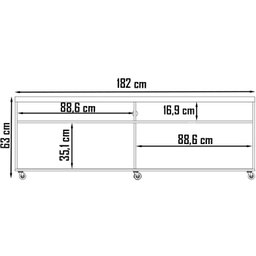 Composiçao Painel Rack Piso Teto TV 75 244x208cm 7171 Imperial Sepia MDT - 8 Composiçao Painel Rack Piso Teto TV 75 244x208cm 7171 Imperial Sepia MDT - 8