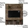 Composiçao Painel Rack Piso Teto TV 75 244x208cm 7171 Imperial Sepia MDT - 3