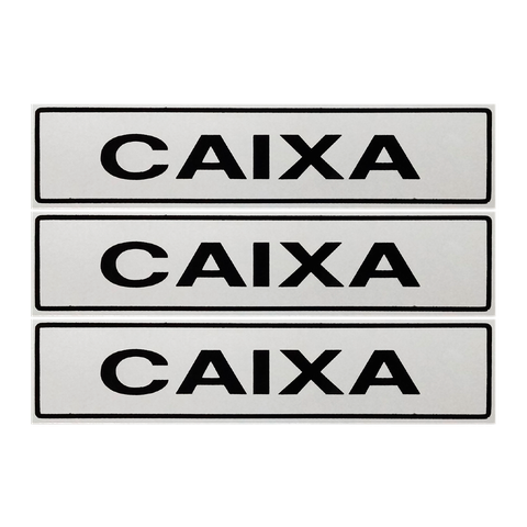 Combo 6 Placas De Sinalização Caixa 30x7 Acesso - B-501 F9e