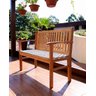 Banco Jardim 2 Lugares PREMIUM madeira de LEI com Estofado Área Externa - 4