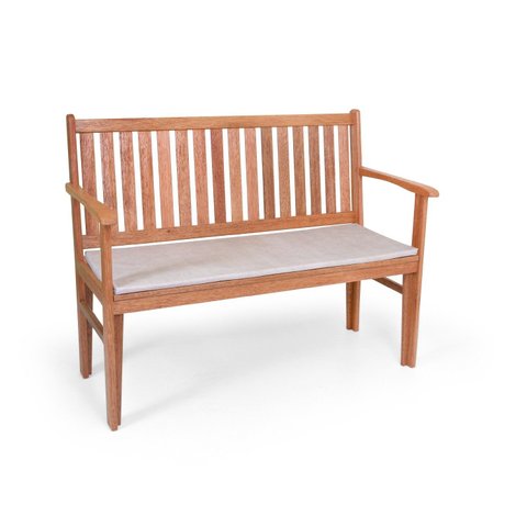 Banco Jardim 2 Lugares Premium Madeira de Lei com Estofado Área Externa