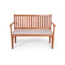 Ver imagem 2 de Banco Jardim 2 Lugares Premium Madeira de Lei com Estofado Área Externa