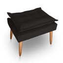 Ver imagem 1 de Puff para Sala e Quarto Madeira Decorativo Opala Suede Marrom