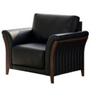 Ver imagem 1 de Poltrona Decorativa Royal Base Madeira Courino Tcs 724 Moll