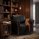 Ver imagem 6 de Poltrona Decorativa Royal Base Madeira Courino Tcs 724 Moll