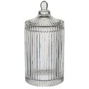 Ver imagem 1 de Potiche Decorativo Bomboniere Redondo Home&co com Tampa Vidro 23x10x10cm Transparente