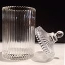 Ver imagem 3 de Potiche Decorativo de Vidro Transparente 23x10x10cm Tampa Enfeite Sala Mesa