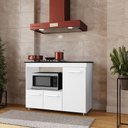 Ver imagem 2 de Balcão para Cooktop 3 Portas Armário de Cozinha Ana Branco - Lahome Decor