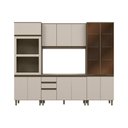 Ver imagem 2 de Cozinha Completa Connect 13 Portas 2 Gavetas 100% MDF com Vidro Duna/Cristal - Henn