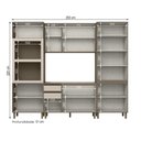 Ver imagem 4 de Cozinha Completa Connect 13 Portas 2 Gavetas 100% MDF com Vidro Duna/Cristal - Henn