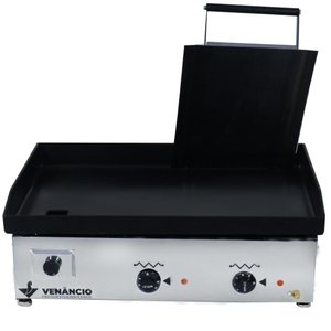 Chapa Bifeteira Elétrica 65cm Venâncio Deguste Luxo 4,76mm de Espessura com Prensa 220v Ce65-49812