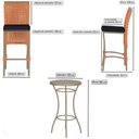 Ver imagem 2 de Mesa Bistro e 4 Banquetas Roma Fendi Corda Náutica 12 Trama Original