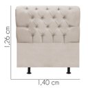 Ver imagem 3 de Cabeceira Estofada Cama Box Casal 140cm París Corino Bege- Mabe Magazine
