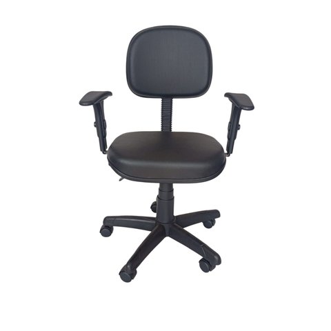 Cadeira Escritório Secretária Anatômica Corino C Braços:preto