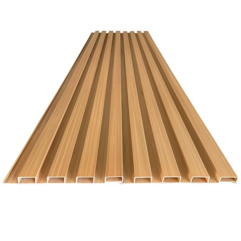 Painel Ripado em Placa 100x0,15cm (1,05m²) PVC + 2 Cantoneiras 1,05 Marrom/Cerejeira Bariri