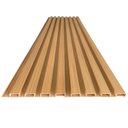 Ver imagem 1 de Painel Ripado de PVC em Placa 1,00mx0,15m (7 Placas = 1m²) com 2 Acabamentos em L de 1,05m Bariri