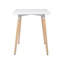 Ver imagem 3 de Kit - Mesa Retangular Eames 60 X 120 Cm + 4 Cadeiras Dsw Mesa Branco com Cadeiras Verde Escuro