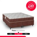 Ver imagem 5 de Cama Box Queen Bipartido + Colchão D33 One Face - Suede Marrom