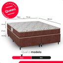 Ver imagem 3 de Cama Box Queen Bipartido + Colchão D33 One Face - Suede Marrom