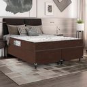 Ver imagem 2 de Cama Box Queen Bipartido + Colchão D33 One Face - Suede Marrom
