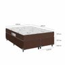 Cama Box Queen Bipartido + Colchão D33 One Face - Suede Marrom - 3