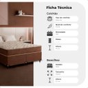 Ver imagem 2 de Cama Box Queen Bipartido + Colchão D33 One Face - Suede Marrom