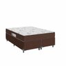 Cama Box Queen Bipartido + Colchão D33 One Face - Suede Marrom - 1