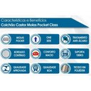 Ver imagem 2 de Colchão Solteiro Castor Molas Ensacadas Pocket Class Euro Pillow (88x188x25) - 