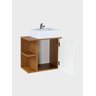 Gabinete para Banheiro com Cuba 50cm Mdf Freijo com Branco Moscou - On Móveis - 4