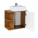 Ver imagem 7 de Gabinete para Banheiro com Cuba 50cm MDF Freijo com Branco Moscou - On Móveis