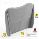 Ver imagem 4 de Cabeceira Orgânica para Cama Box Queen Size Luma 160cm Chenille Bouclê Prata - Desk Design