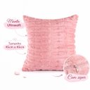 Ver imagem 3 de Kit 2 Capas de Almofada Casa Scarpa Polar Manta Ultrasoft com Ziper Decorativa Sofá Sala Quarto Rosa