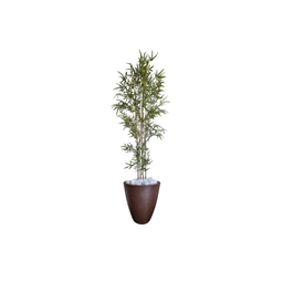 Planta Árvore Artificial Bambu 2,10m Com Vaso Marrom 44 - 1